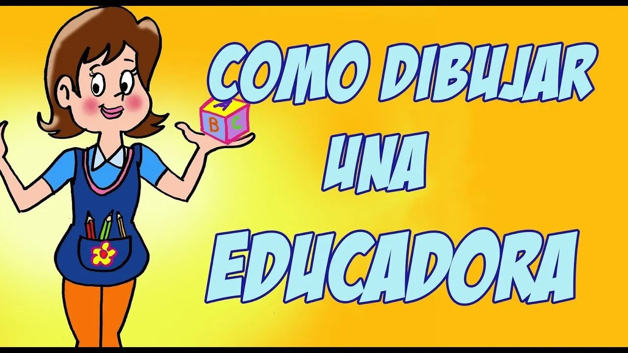 COMO DIBUJAR UNA EDUCADORA FACILMENTE / HOW TO DRAW A KINDER GARDEN TEACHER EASY. - YouTube COMO DIBUJAR UNA EDUCADORA FACILMENTE / HOW TO DRAW A KINDER GARDEN TEACHER EASY. - YouTube
