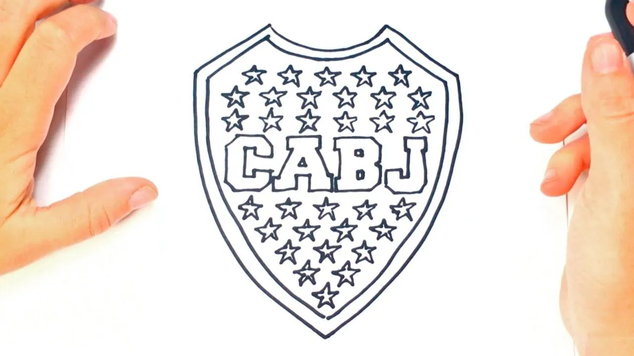 Como dibujar un Escudo de Boca Juniors paso a paso - YouTube Como dibujar un Escudo de Boca Juniors paso a paso - YouTube
