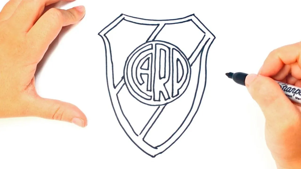 Como dibujar un Escudo de River Plate paso a paso - YouTube