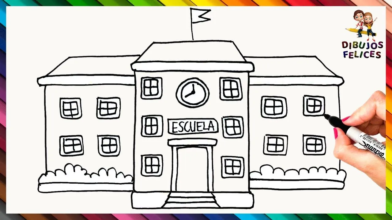 Cómo Dibujar Una Escuela O Colegio Paso A Paso Cómo Dibujar Una Escuela O Colegio Paso A Paso