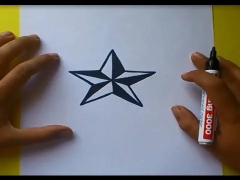 Como dibujar una estrella paso a paso | How to draw a star - YouTube Como dibujar una estrella paso a paso | How to draw a star - YouTube