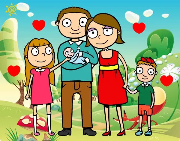 Dibujo de Familia unida pintado por Kitty- en Dibujos.net el día ... Dibujo de Familia unida pintado por Kitty- en Dibujos.net el día ...