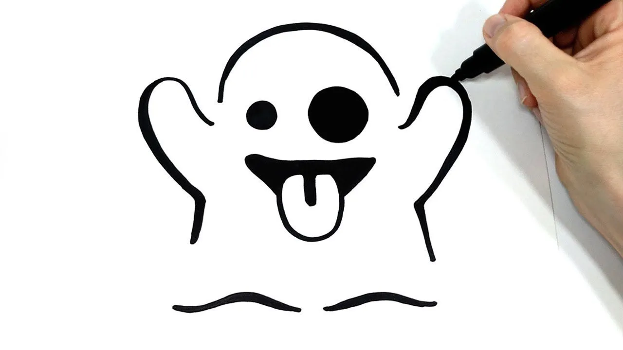 Como dibujar un fantasma fácil - YouTube