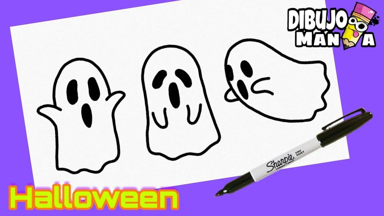 COMO DIBUJAR UN FANTASMA DE HALLOWEEN FACIL / how to draw phantom - YouTube COMO DIBUJAR UN FANTASMA DE HALLOWEEN FACIL / how to draw phantom - YouTube