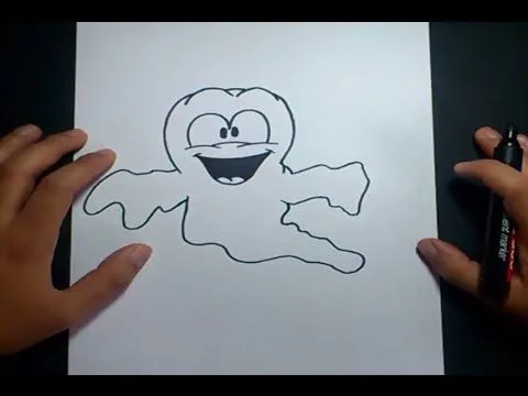 Como dibujar un fantasma paso a paso 7 | How to draw a ghost 7 ... Como dibujar un fantasma paso a paso 7 | How to draw a ghost 7 ...