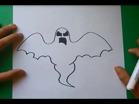 Como dibujar un fantasma paso a paso | How to draw a ghost - YouTube Como dibujar un fantasma paso a paso | How to draw a ghost - YouTube