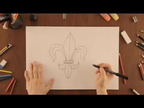 Cómo dibujar una flor de lis : Dibujos de la Naturaleza - YouTube Cómo dibujar una flor de lis : Dibujos de la Naturaleza - YouTube