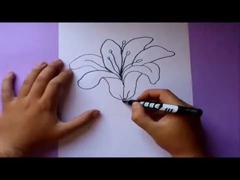 Cómo dibujar una flor de loto