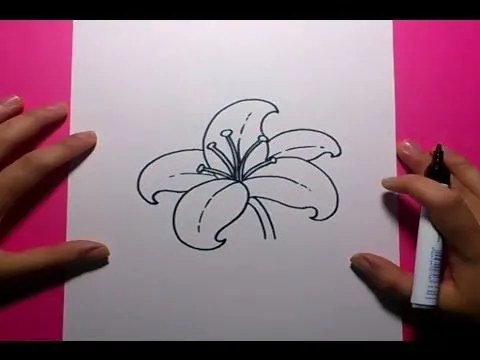 Como dibujar una flor paso a paso 9 | How to draw a flower 9 - YouTube Como dibujar una flor paso a paso 9 | How to draw a flower 9 - YouTube