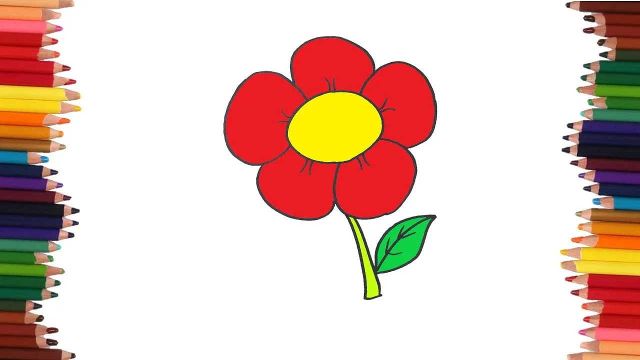 como dibujar una flor de 5 petalos | Dibujos faciles - YouTube como dibujar una flor de 5 petalos | Dibujos faciles - YouTube
