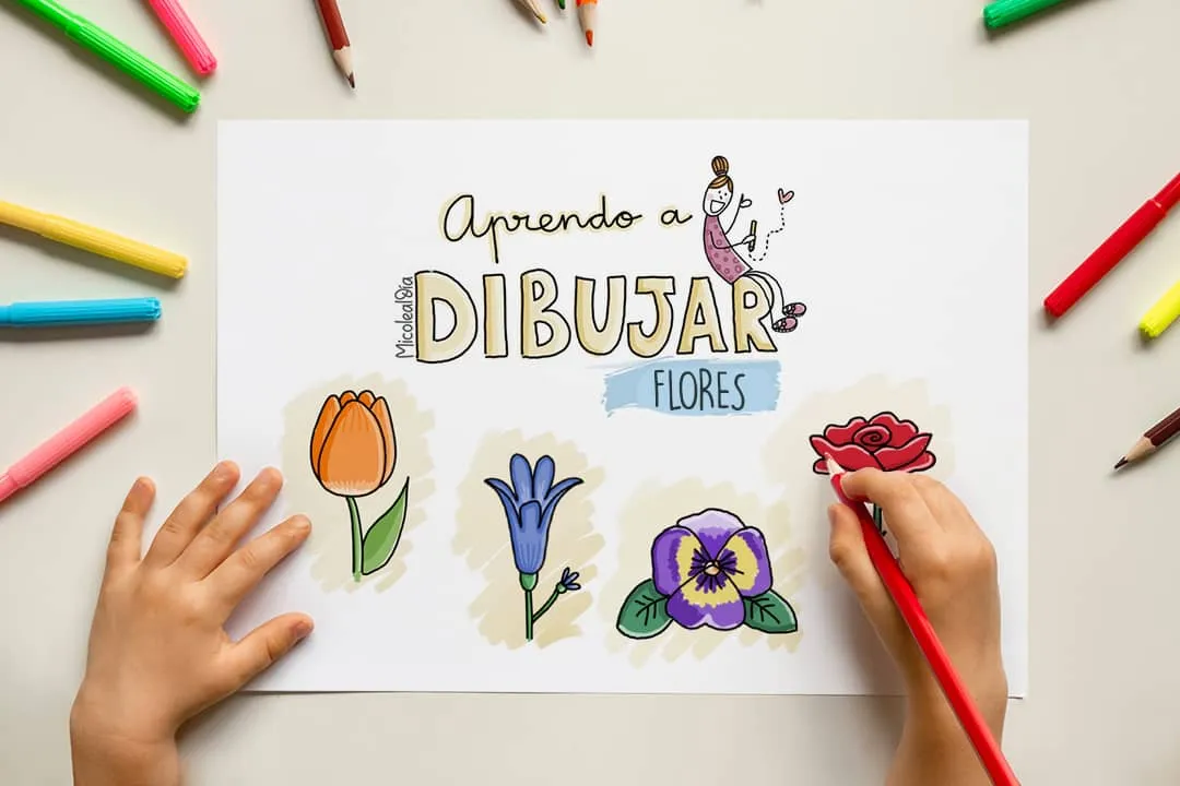 Cómo dibujar flores fáciles y bonitas para niños | LetsFamily Cómo dibujar flores fáciles y bonitas para niños | LetsFamily