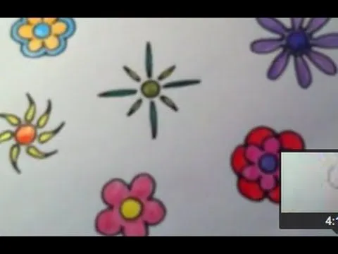 Dibujar flores Funky Muy fácil - YouTube