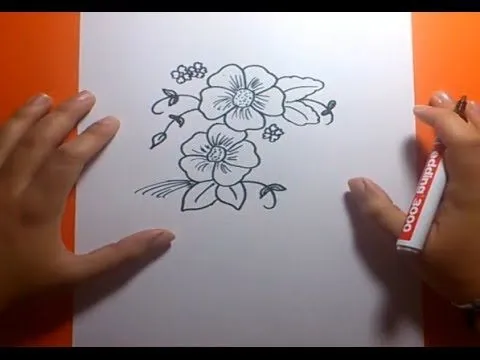 Como dibujar flores paso a paso 2 | How to draw flowers 2 - YouTube