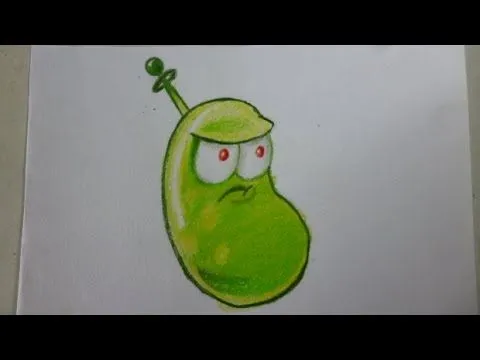 Como dibujar frijol lasser (Plants vs Zombies 2) | speed drawing ...