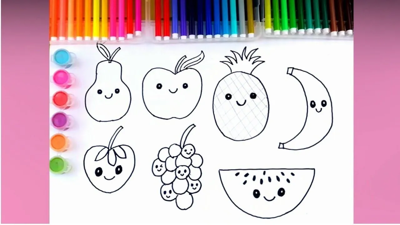 COMO DIBUJAR FRUTAS FÁCILES - YouTube