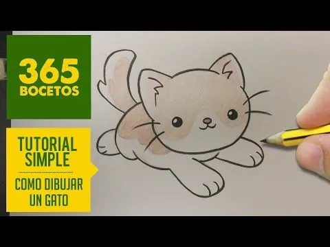 COMO DIBUJAR UN GATO KAWAII PASO A PASO - Dibujos kawaii faciles ...