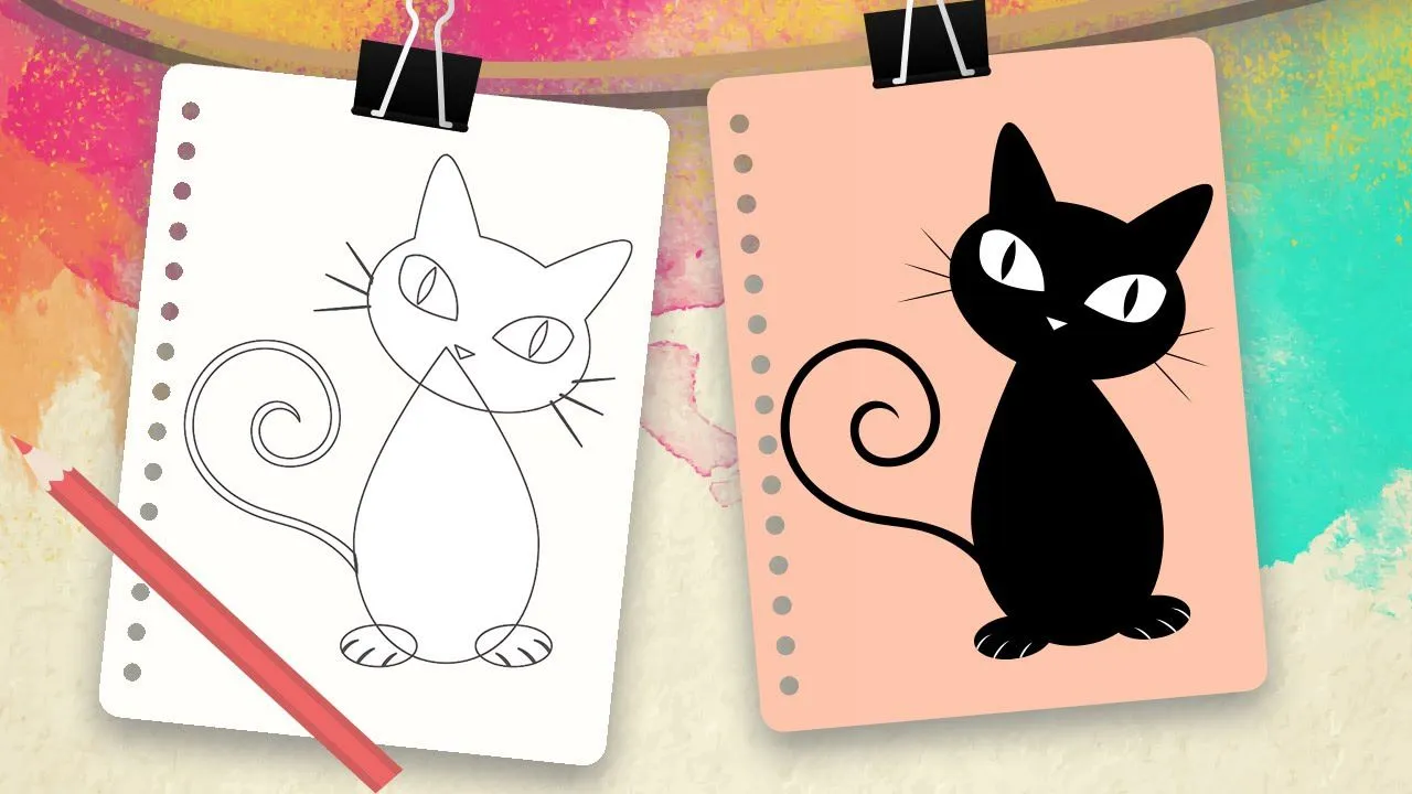 Cómo dibujar un gato para niños – Dibujos fáciles de animales ... Cómo dibujar un gato para niños – Dibujos fáciles de animales ...