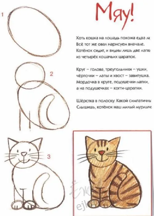 Cómo dibujar un gato sonriente, paso a paso (2) | dibujos niños ... Cómo dibujar un gato sonriente, paso a paso (2) | dibujos niños ...
