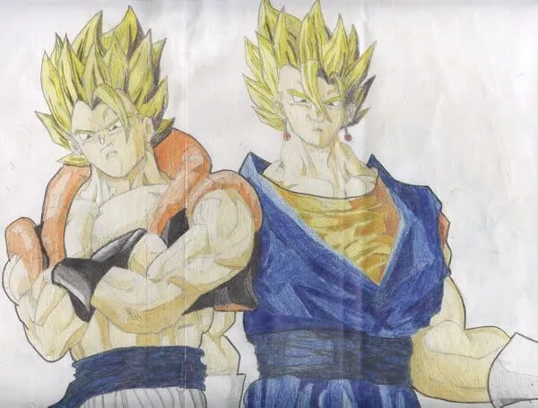 Dragon ball para colorear gogeta y vegito - Imagui