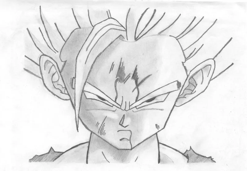 Dibujos de gohan faciles - Imagui