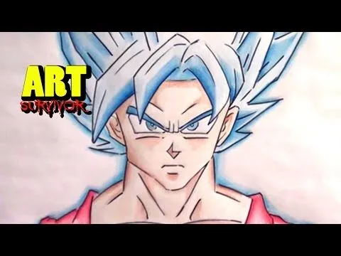 COMO DIBUJAR A GOKU FASE DIOS AZUL !!! / Drawing Goku God blue ...
