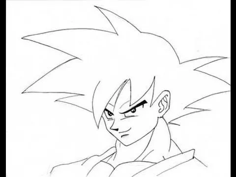 COMO DIBUJAR A GOKU EN PAINT - YouTube