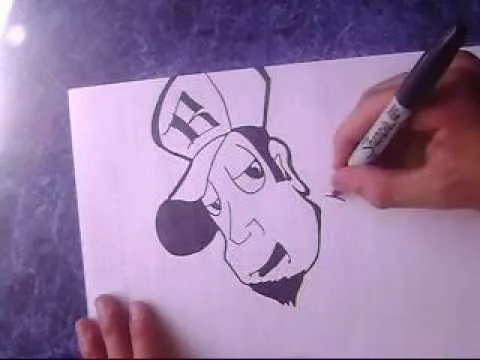 Como dibujar un graffiti caracter por besok - YouTube