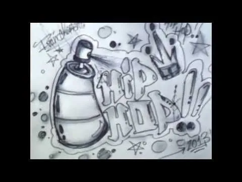 Como dibujar un Graffiti paso a paso - ( Dibujos animados ) - YouTube