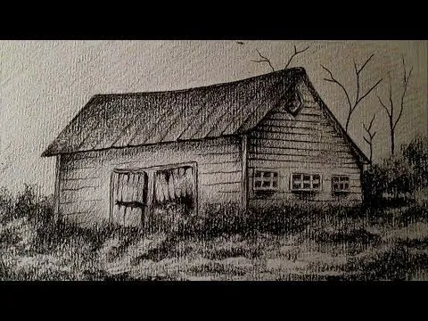 Cómo dibujar un granero en el campo, dibujar paisajes a lápiz paso ... Cómo dibujar un granero en el campo, dibujar paisajes a lápiz paso ...