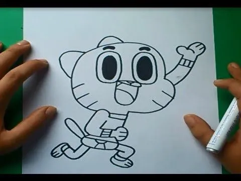Como dibujar a Gumball paso a paso 2 - El asombroso mundo de ...