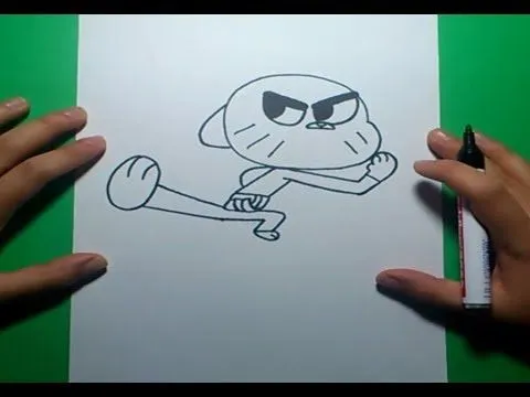 Como dibujar a Gumball paso a paso 4 - El asombroso mundo de ... Como dibujar a Gumball paso a paso 4 - El asombroso mundo de ...