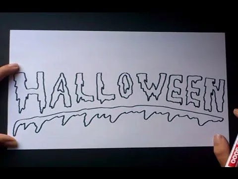 Como dibujar halloween en letras paso a paso | How to draw ...