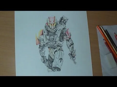 Como dibujar a HALO Spartan | Dibuja con Gloria - How to draw HALO ...