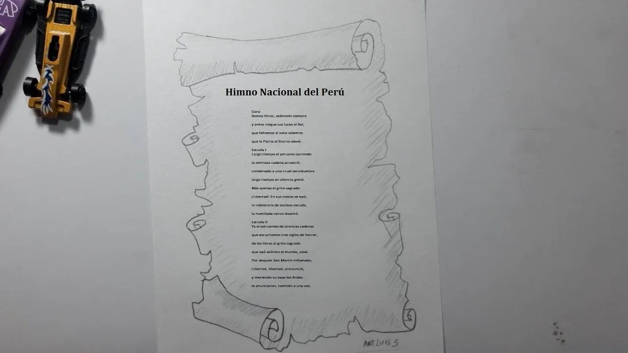 Cómo dibujar el Himno Nacional del Perú - YouTube Cómo dibujar el Himno Nacional del Perú - YouTube