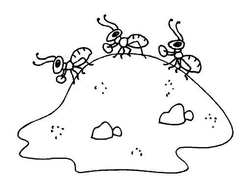 Como dibujar un hormiguero - Imagui