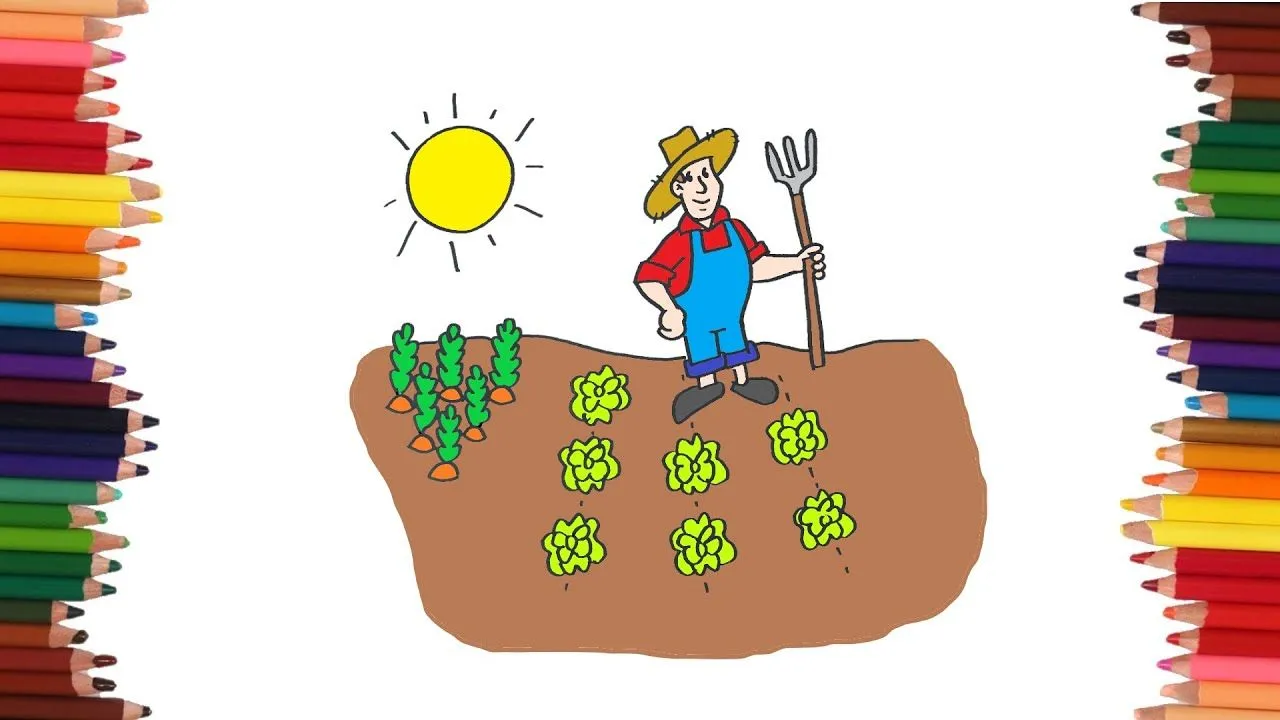 como dibujar una huerta | Dibujos faciles - YouTube como dibujar una huerta | Dibujos faciles - YouTube