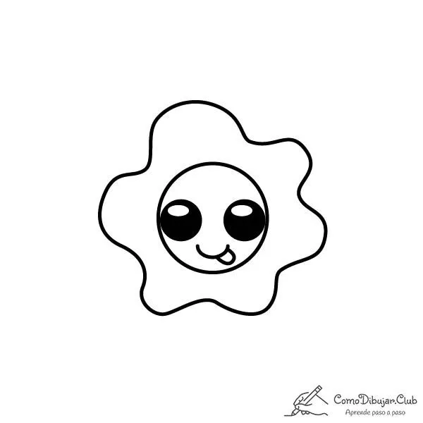 Cómo dibujar un Huevo Frito Kawaii ✍ | COMODIBUJAR.CLUB Cómo dibujar un Huevo Frito Kawaii ✍ | COMODIBUJAR.CLUB