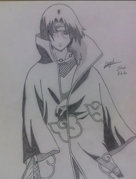 Dibujos de itachi a lapiz - Imagui