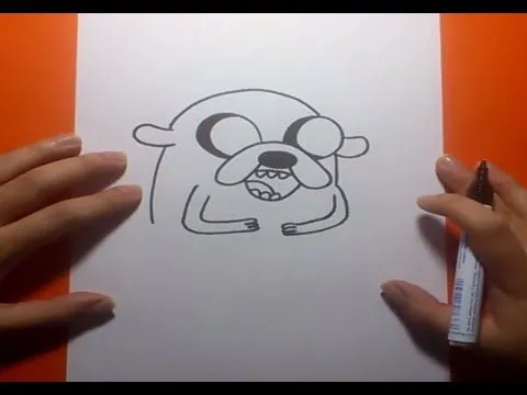 Como dibujar a Jake paso a paso 4 - Hora de aventuras | How to ...