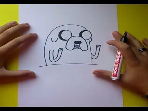 Como dibujar a Jake paso a paso 3 - Hora de aventuras | How to ...