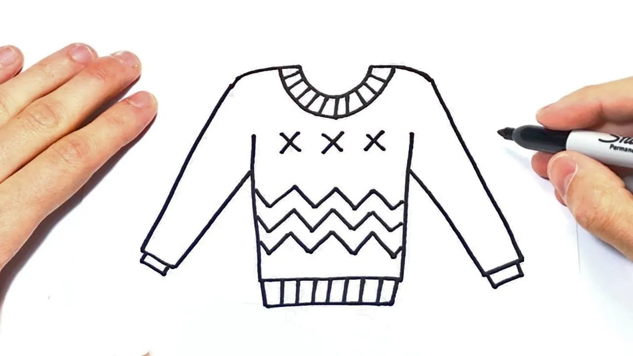 Como dibujar un Jersey o Sueter | Dibujar Ropa - YouTube Como dibujar un Jersey o Sueter | Dibujar Ropa - YouTube