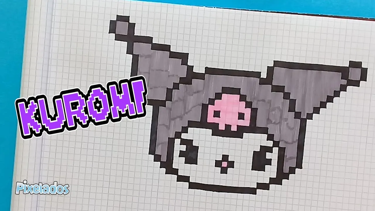 COMO DIBUJAR KUROMI PIXEL ART - PIXELADOS - YouTube