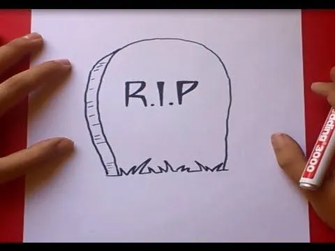 Como dibujar una lapida paso a paso | How to draw a tombstone ... Como dibujar una lapida paso a paso | How to draw a tombstone ...