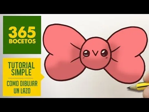 COMO DIBUJAR UN LAZO KAWAII PASO A PASO - Dibujos kawaii faciles ...