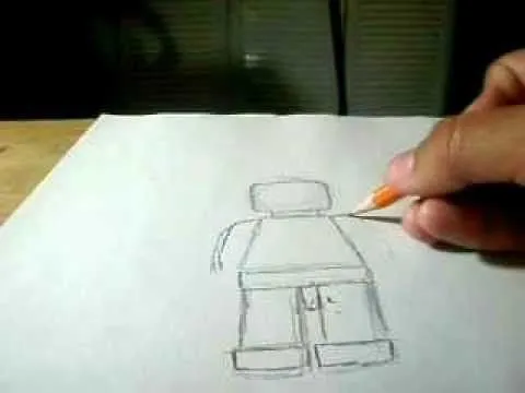 como dibujar un lego - YouTube
