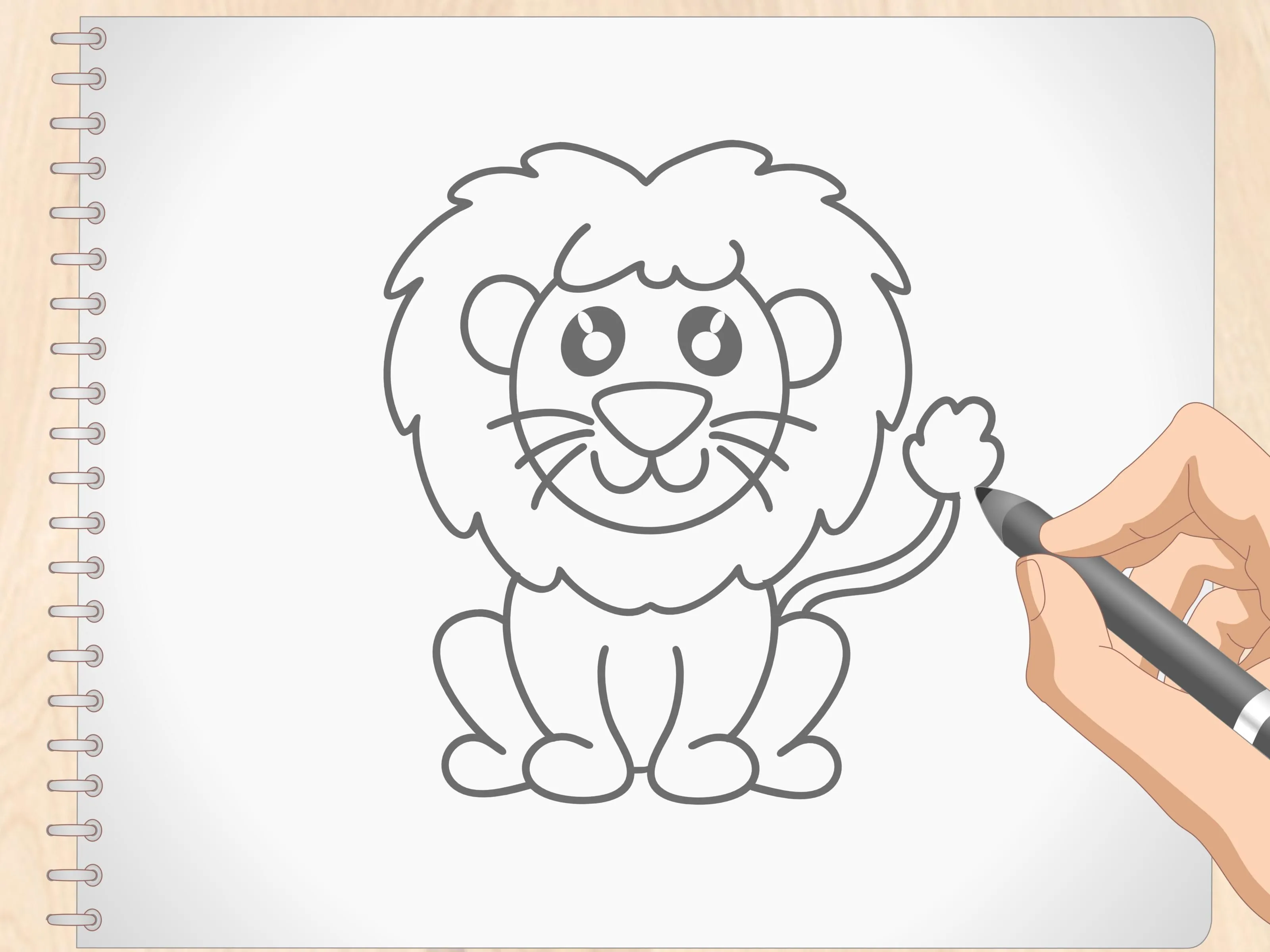 Cómo dibujar un león (con imágenes) - wikiHow Cómo dibujar un león (con imágenes) - wikiHow