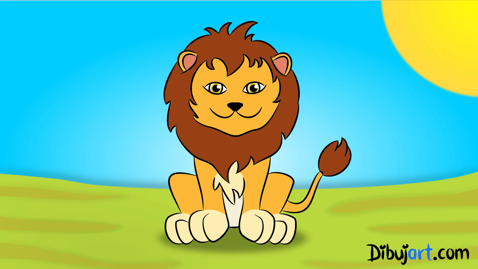Cómo dibujar un León el rey de la Selva paso a paso | dibujart.com Cómo dibujar un León el rey de la Selva paso a paso | dibujart.com