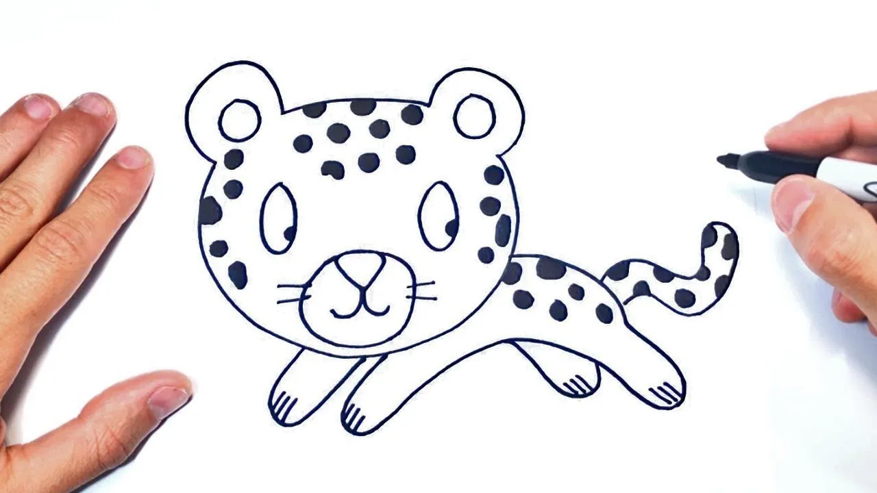 Cómo dibujar un Leopardo Paso a Paso | Dibujo de Leopardo - YouTube