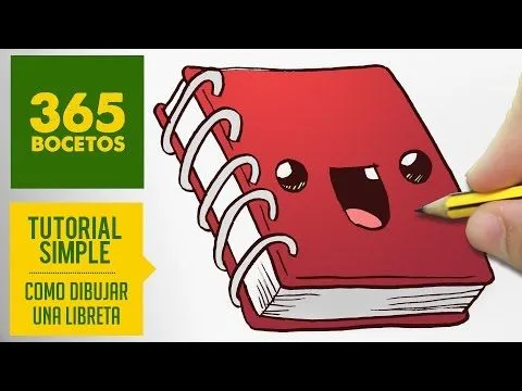COMO DIBUJAR UNA LIBRETA KAWAII PASO A PASO - Dibujos kawaii ...