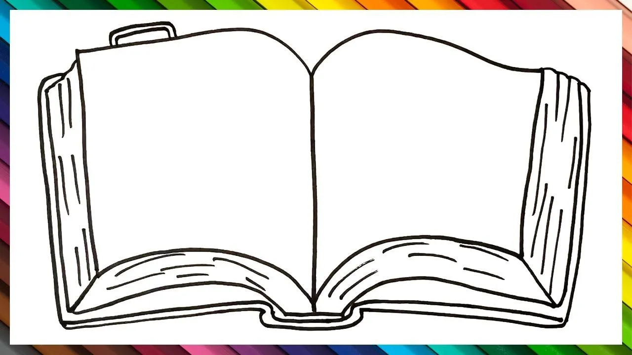 Cómo dibujar un Libro Abierto Paso a Paso - Dibujo de Libro Abierto -  YouTube